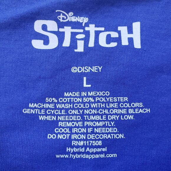 Disney Stitch Unisex T-shirt Fireworks Patriotic 4th Of July Dark Blue Sz Large - Picture 3 of 5